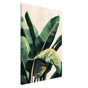 Artfulprints Canvas Tropical green leaves canvas – 80×120 cm – Groen Artfulprints Canvas Tropical green leaves canvas – 80×120 cm – Groen
