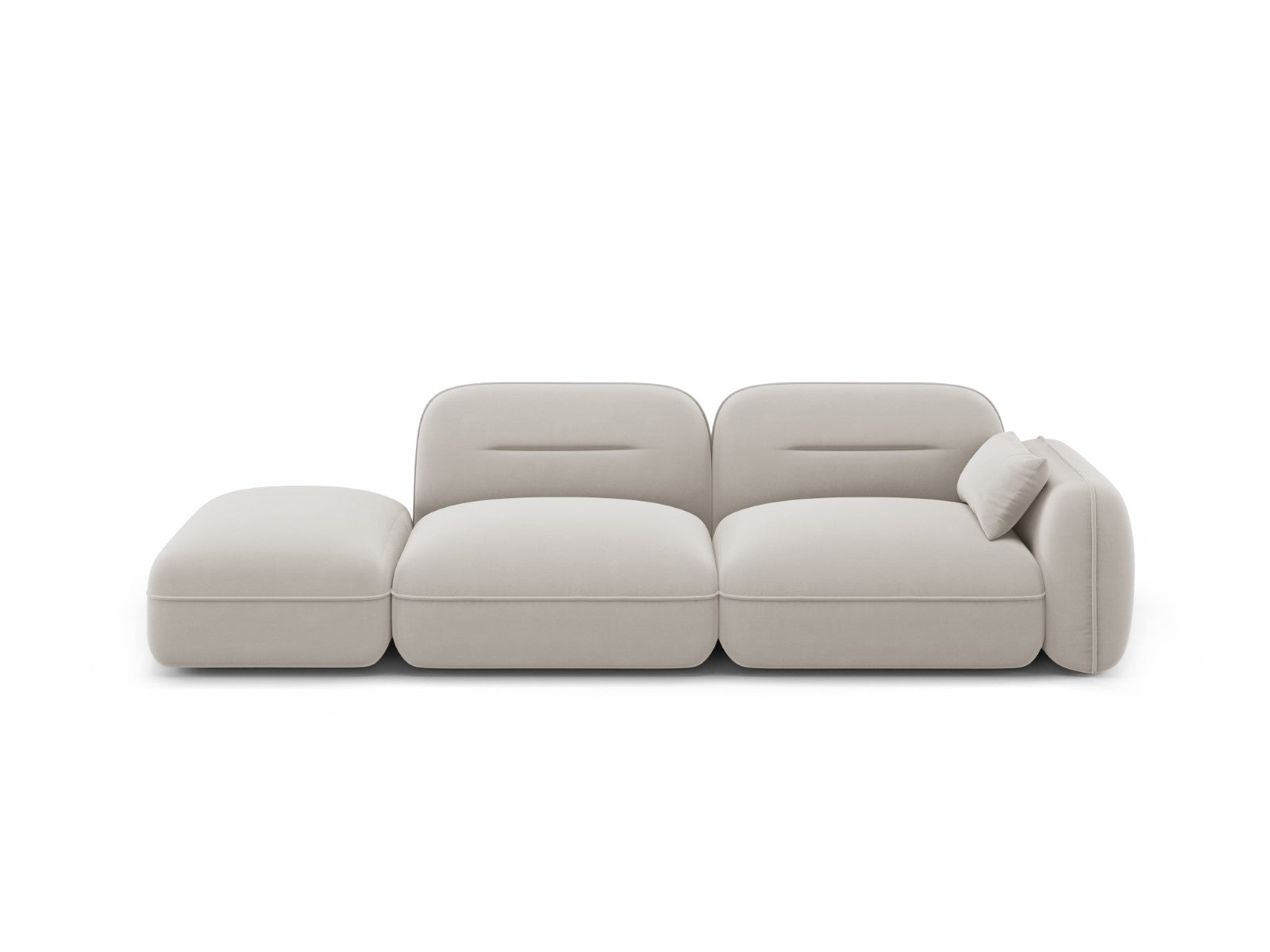 Cosmopolitan Design linker modulaire bank Sydney 3-zits, flueel, licht