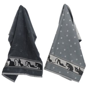 Luxe Keukendoek en Theedoek Kat Antraciet – Bunzlau Castle – 100% biol Luxe Keukendoek en Theedoek Kat Antraciet – Bunzlau Castle – 100% biol
