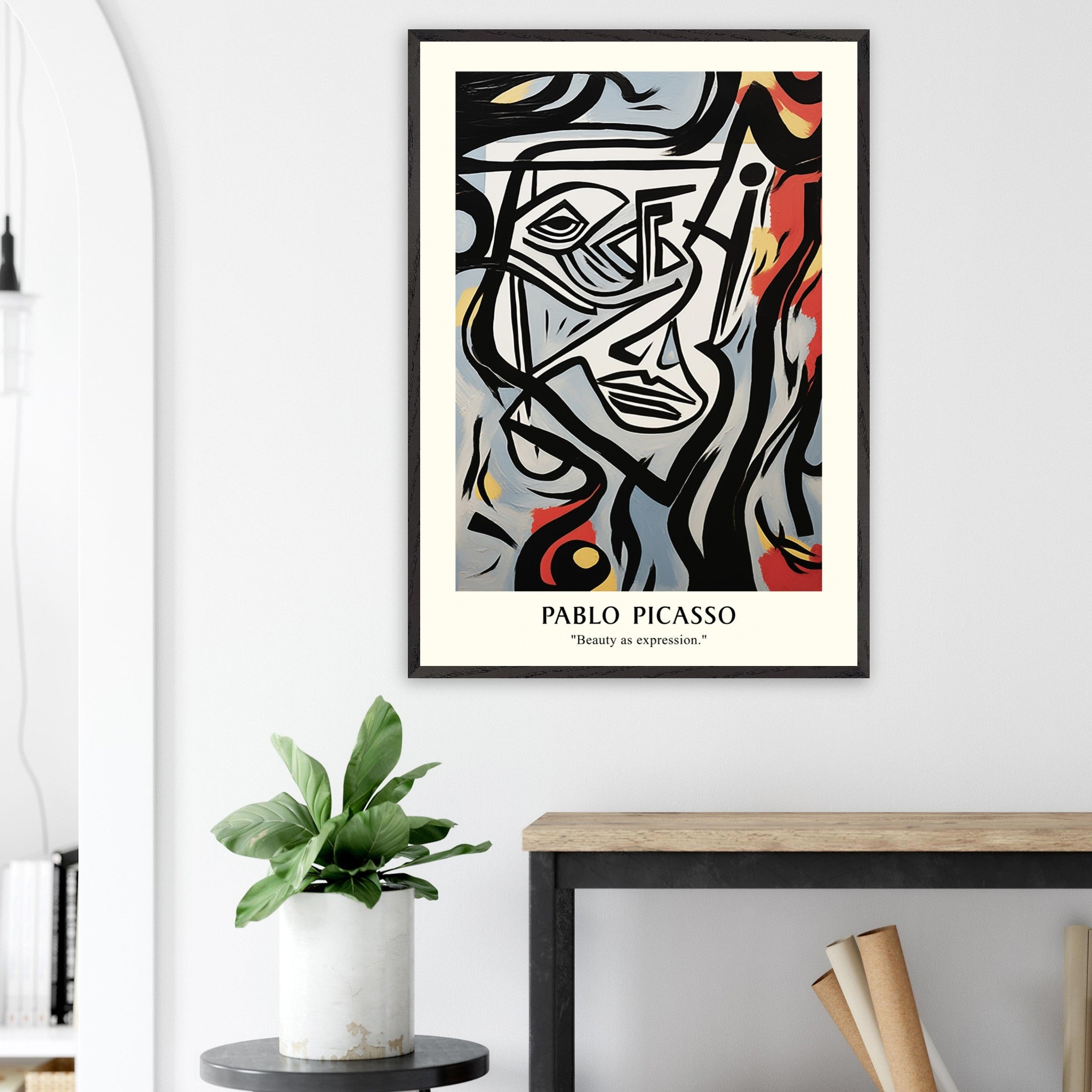Artfulprints Poster Pablo Picasso - Beauty as expression - 70x100 cm -