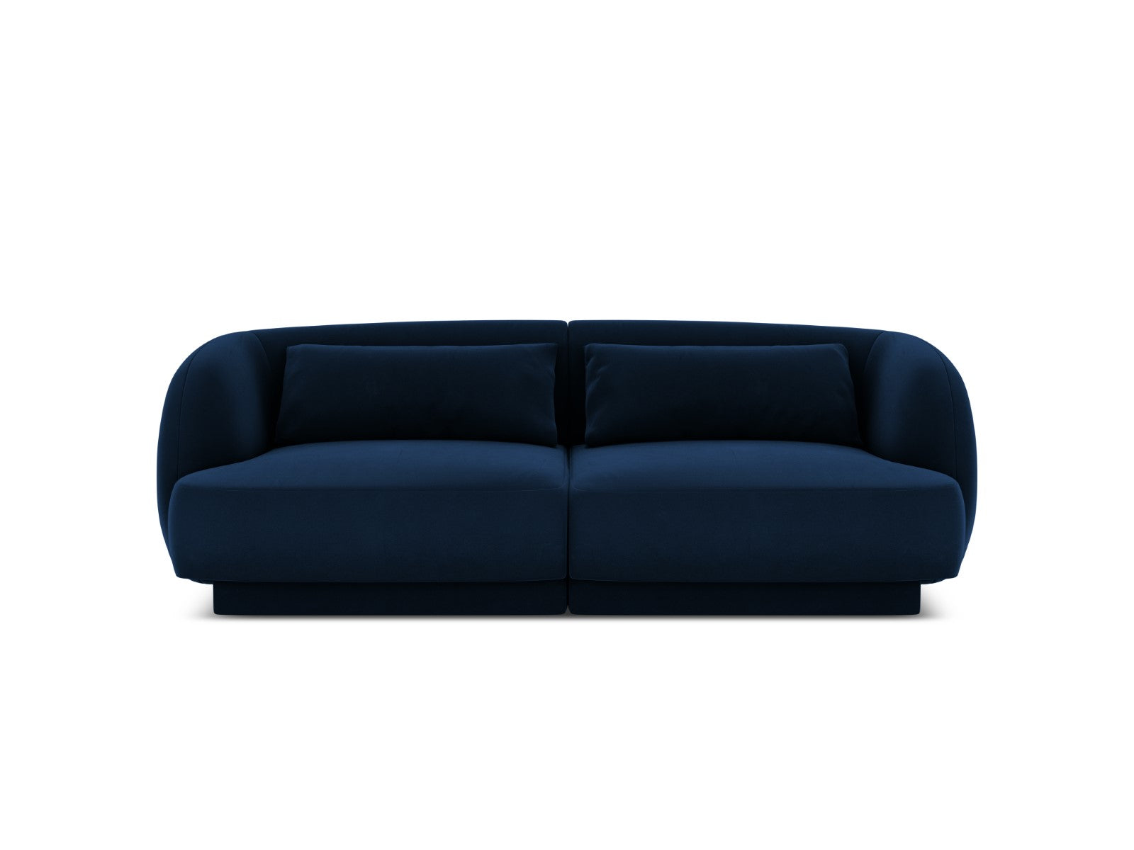 Cosmopolitan Design Bank Tulum 2-zits, flueel, koningsblauw - 90x180x7