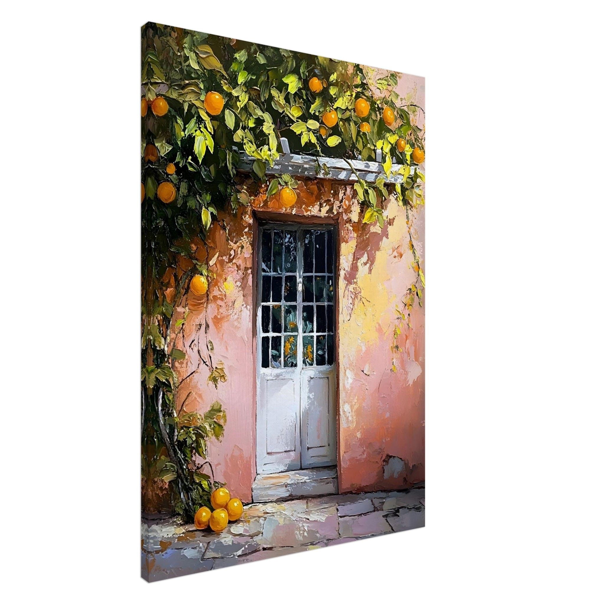 Artfulprints Canvas Mediterranean orange tree canvas - 100x150 cm - Or