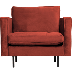 WOOOD classic fauteuil Rodeo – Velvet – Chetsnut – 83x98x88