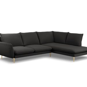 Cosmopolitan Design rechter hoekbank Vienna 6-zits, boucle, zwart – 18 Cosmopolitan Design rechter hoekbank Vienna 6-zits, boucle, zwart – 18