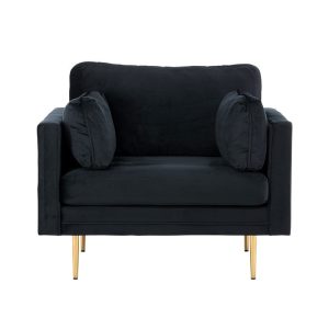 BRAM Fauteuil Renzo – Zwart Velours