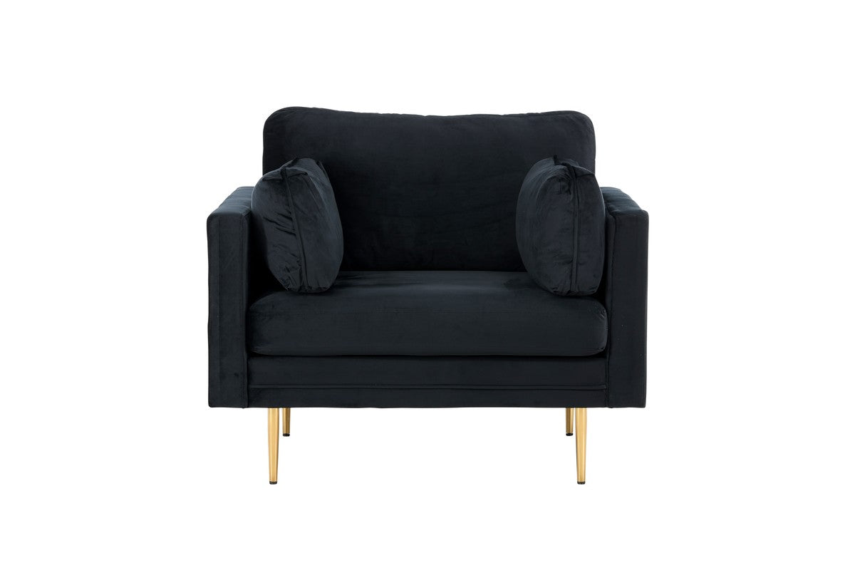 BRAM Fauteuil Renzo - Zwart Velours