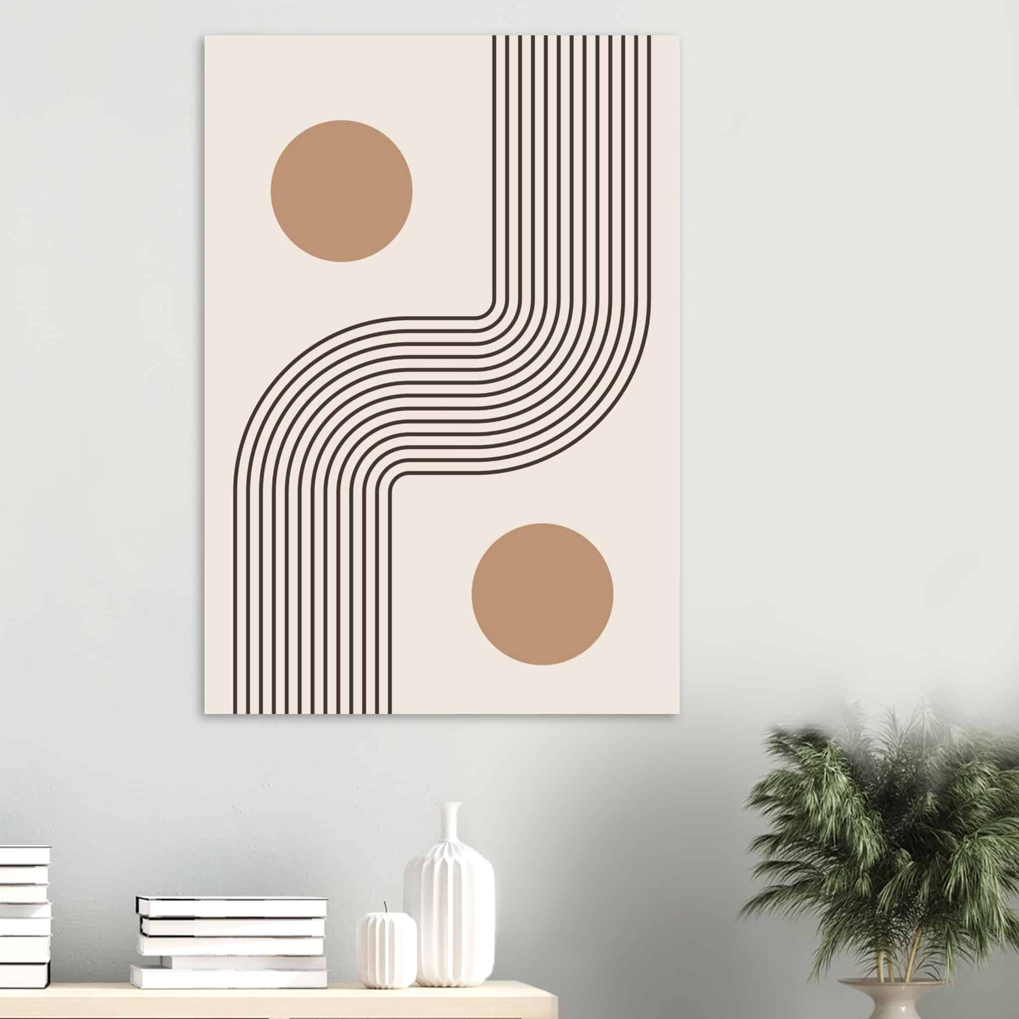 Artfulprints Poster Boho – Soft symmetry - 70x100 cm - Grijs