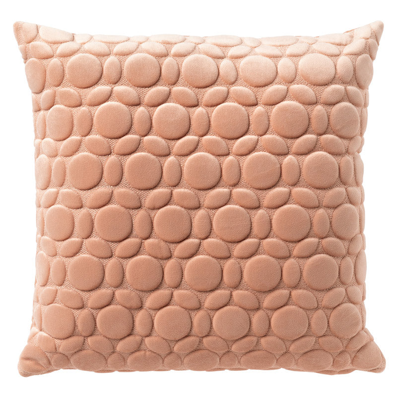 KAISA - Sierkussen 45x45 cm - 3D - print - effen kleur - Pink Sand - r