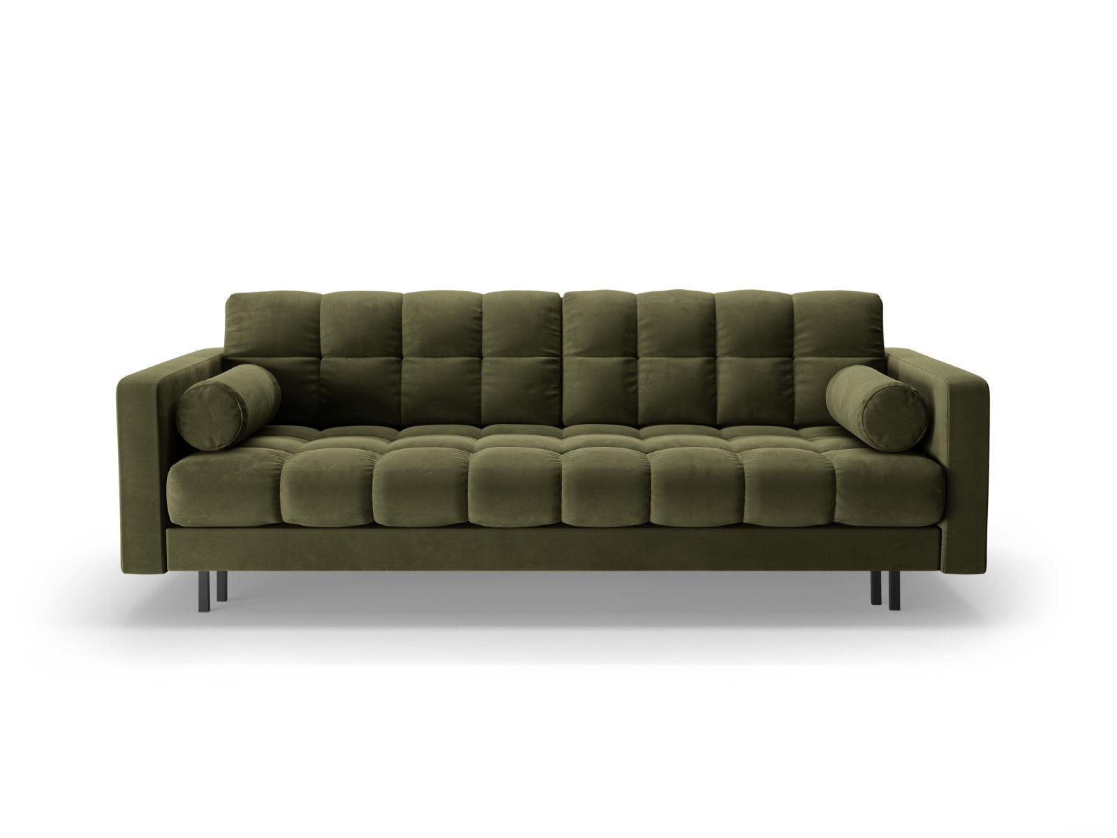 Cosmopolitan Design Slaapbank met opbergdoos Bali 3-zits, flueel groen