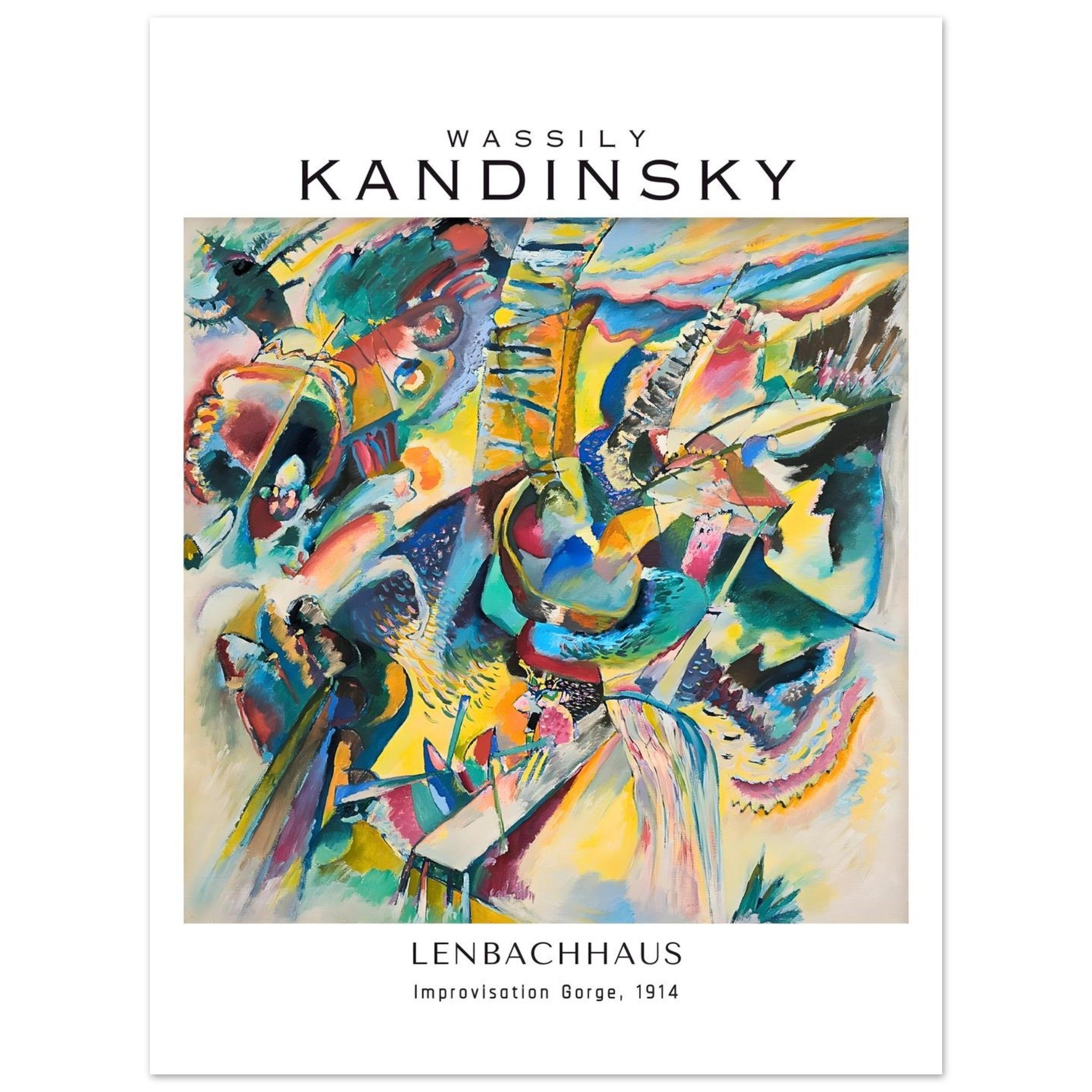Artfulprints Wassily Kandinsky - Improvisation Gorge poster 30x40 cm