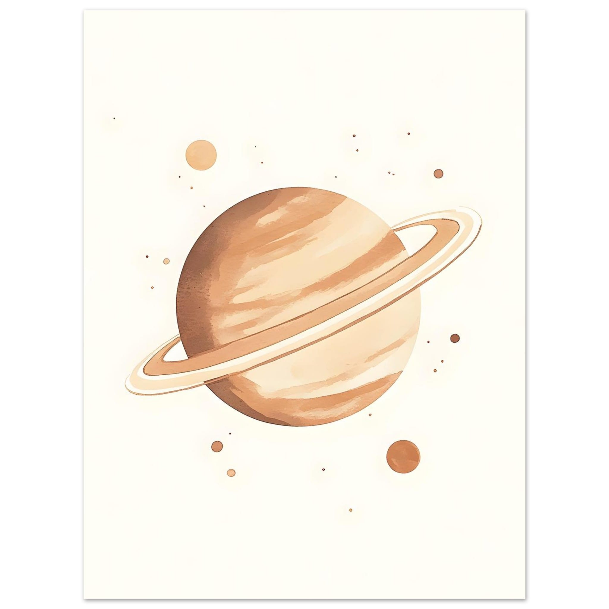 Artfulprints Poster Droomplaneet - 30x40 cm - Bruin