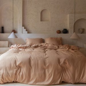 Coco & Cici – TENCEL – Twill Dekbedovertrek Peach – 140×200 + 1 kussen