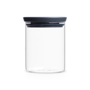 Brabantia Stapelbare glazen voorraadbus, 0,6 liter – Transparent