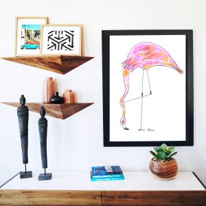Catchii poster Flamingo Head Down – meerkleurig – 297×210 cm Catchii poster Flamingo Head Down – meerkleurig – 297×210 cm