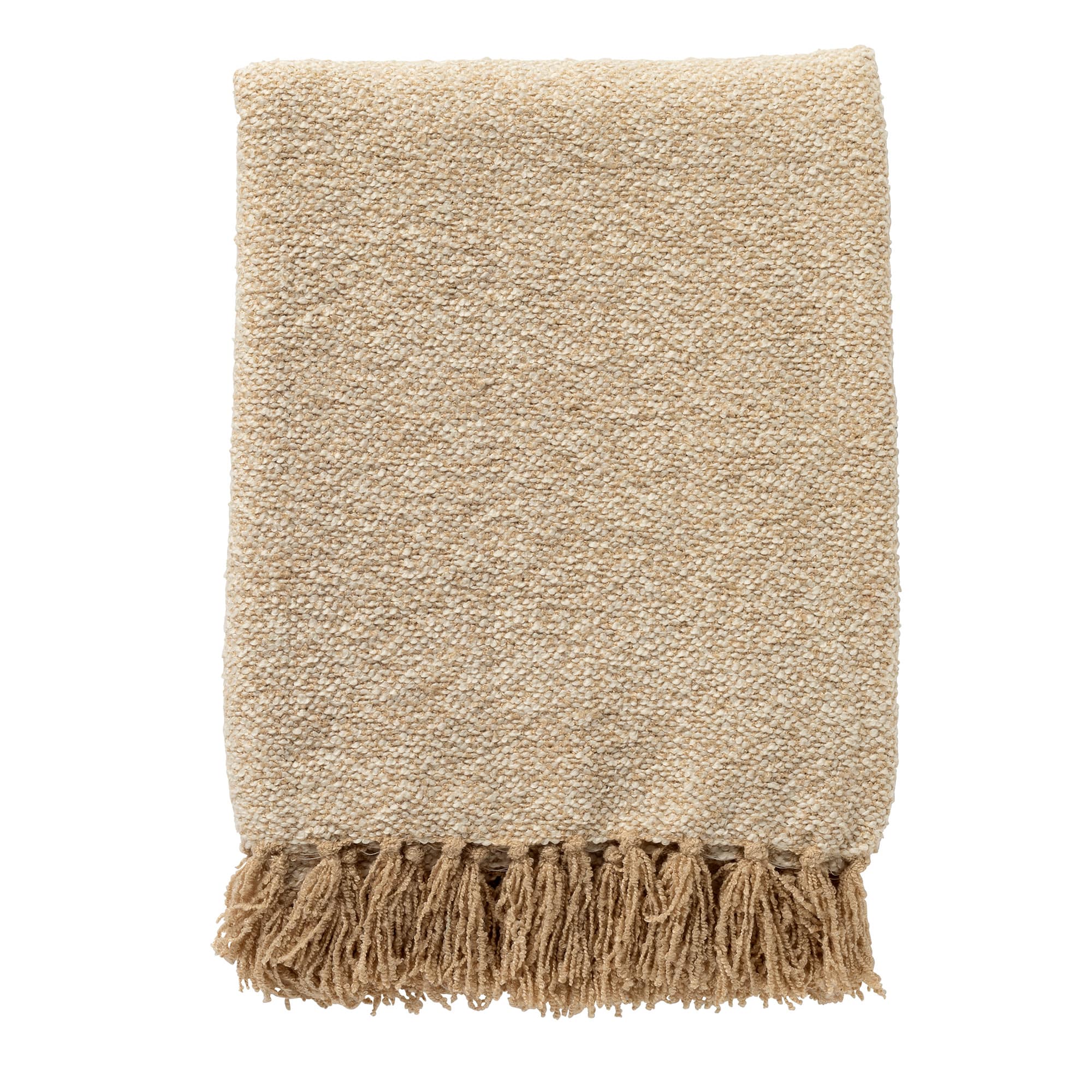 SALLY - plaid 140x180 cm - gemêleerd - 100% gerecycled - Irish Cream -