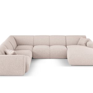 Cosmopolitan Design Panoramische hoekbank links Nolio 6-zits, chenille Cosmopolitan Design Panoramische hoekbank links Nolio 6-zits, chenille