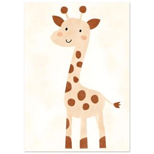 Artfulprints Poster Mama giraffe – A4 21×29.7 cm – Geel Artfulprints Poster Mama giraffe – A4 21×29.7 cm – Geel