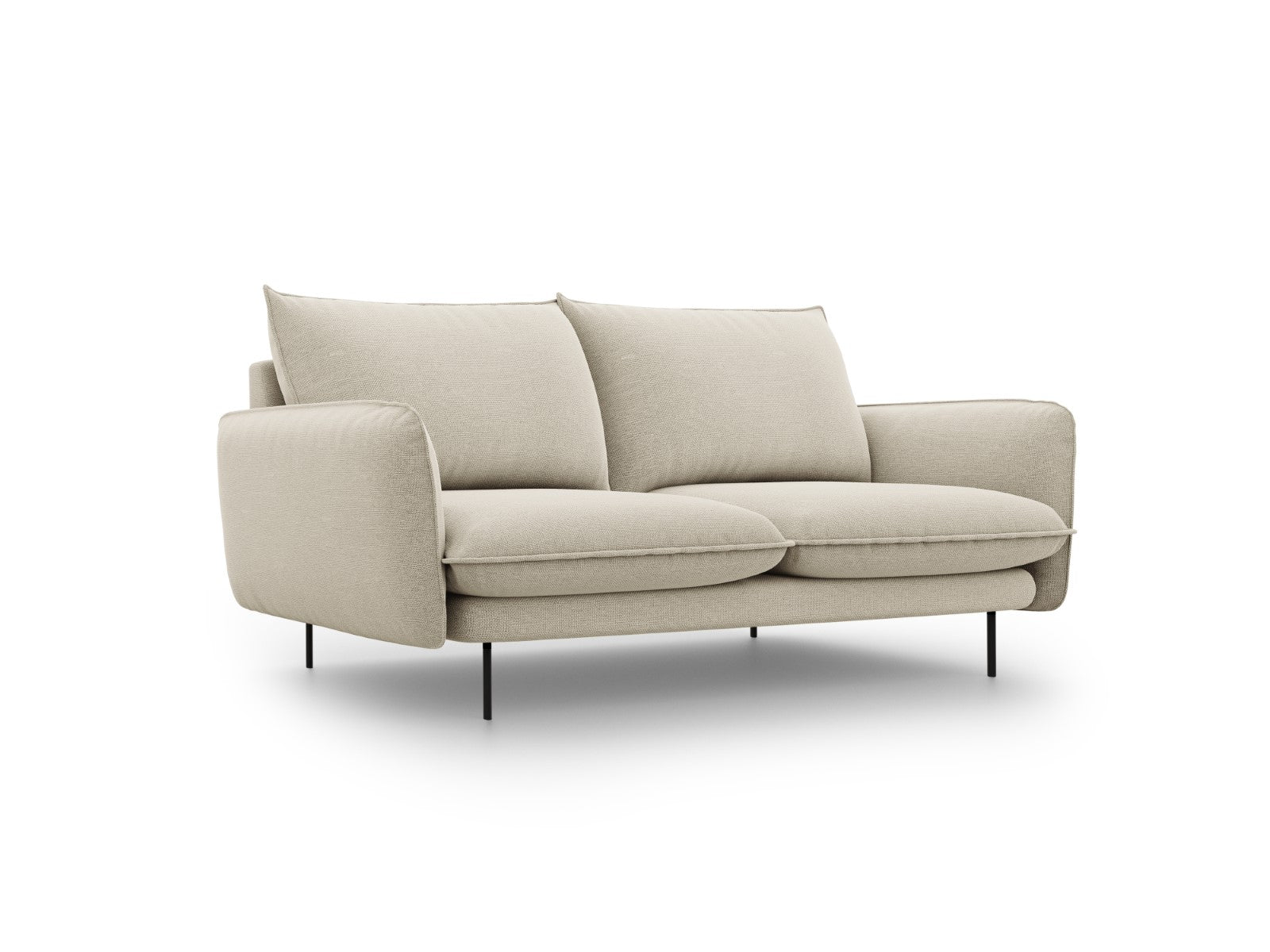 Cosmopolitan Design Bank Vienna 2-zits, structurele stof, beige - 92x1