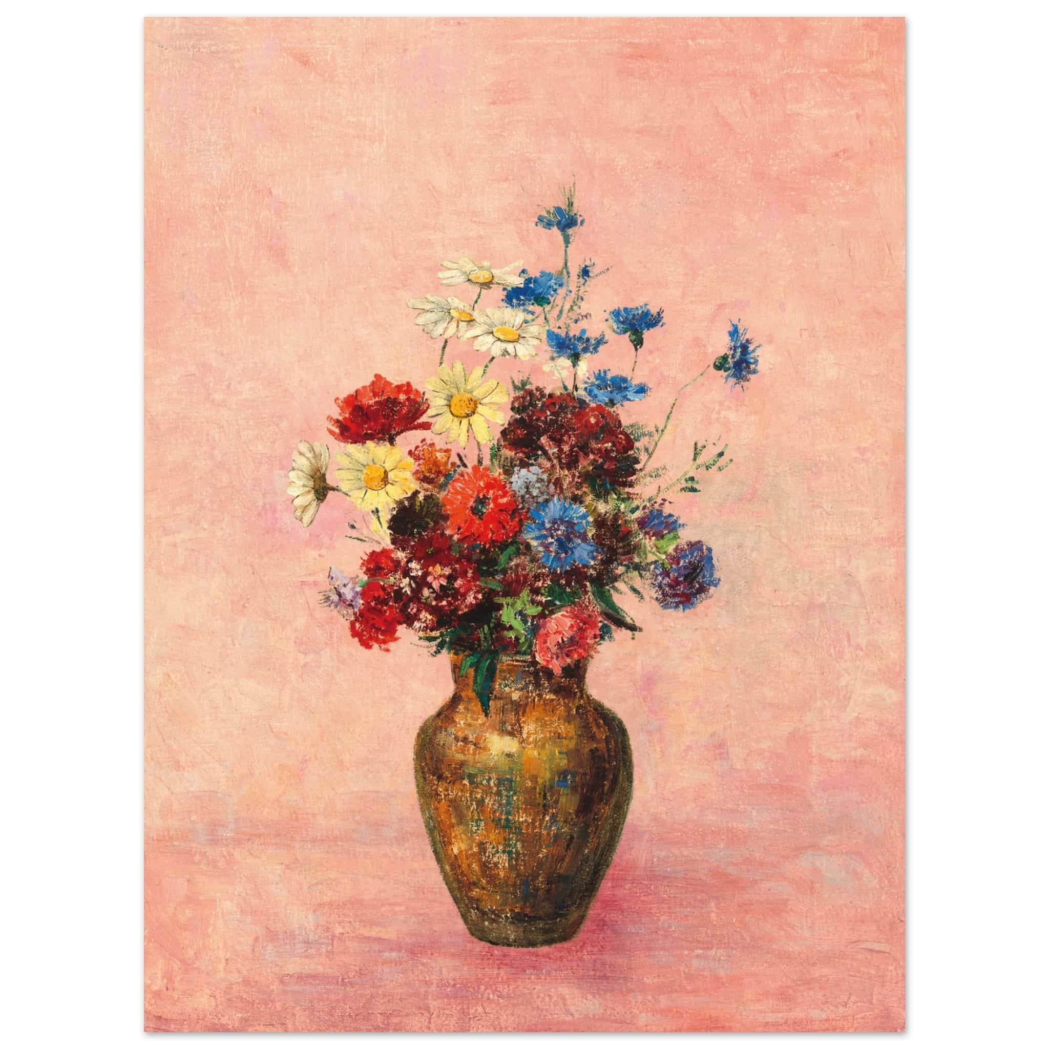 Artfulprints Poster Bloemen in vaas 4 - 30x40 cm - Roze
