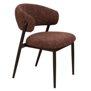 DÉJA Living Eetkamerstoel Skive – Rood/Brons – Set van 2 DÉJA Living Eetkamerstoel Skive – Rood/Brons – Set van 2