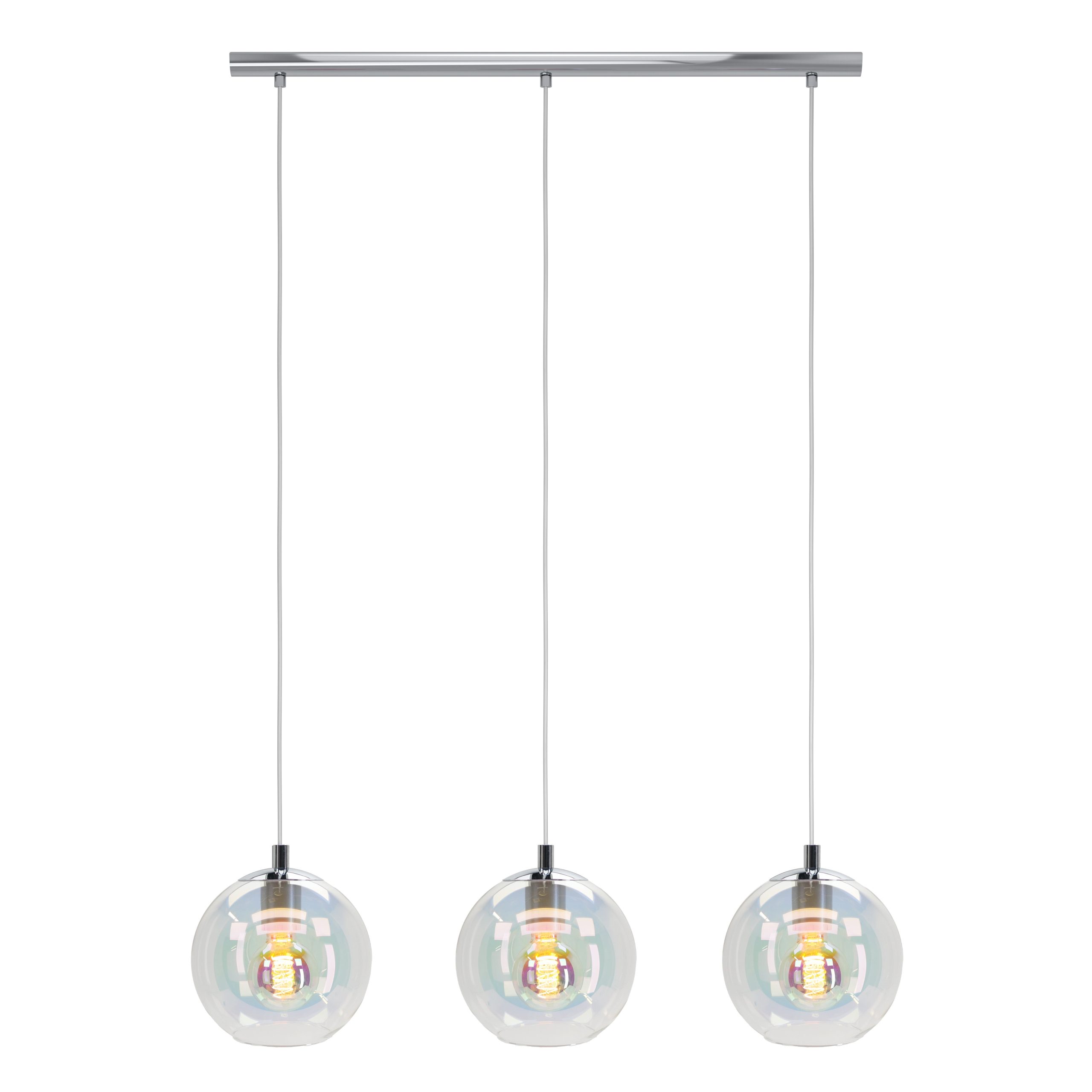 EGLO hanglamp Ariscani 2 - e27 - 76,5 cm - gekleurd glas - chroom