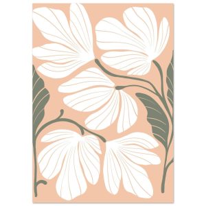 Artfulprints Poster Boho – Delicate flowers – A4 21×29.7 cm – Wit Artfulprints Poster Boho – Delicate flowers – A4 21×29.7 cm – Wit