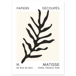 Artfulprints Poster Matisse – Ocean flora black – 50×70 cm – Zwart Artfulprints Poster Matisse – Ocean flora black – 50×70 cm – Zwart