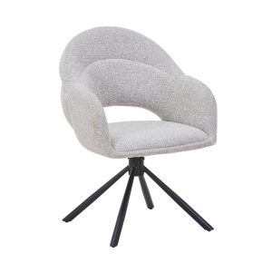 DÉJA Living Eetkamerstoel Celeste – Taupe – Draaibaar – Set van 2 DÉJA Living Eetkamerstoel Celeste – Taupe – Draaibaar – Set van 2