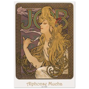 Artfulprints Poster Alphonse Mucha – Job – A4 21×29.7 cm – Bruin