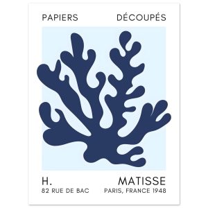 Artfulprints Poster Matisse – Saltflower shapes navy blue I – 30×40 cm Artfulprints Poster Matisse – Saltflower shapes navy blue I – 30×40 cm
