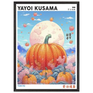 Artfulprints Poster met Lijst Yayoi Kusama – Tokyo pumpkin – 50×70 cm