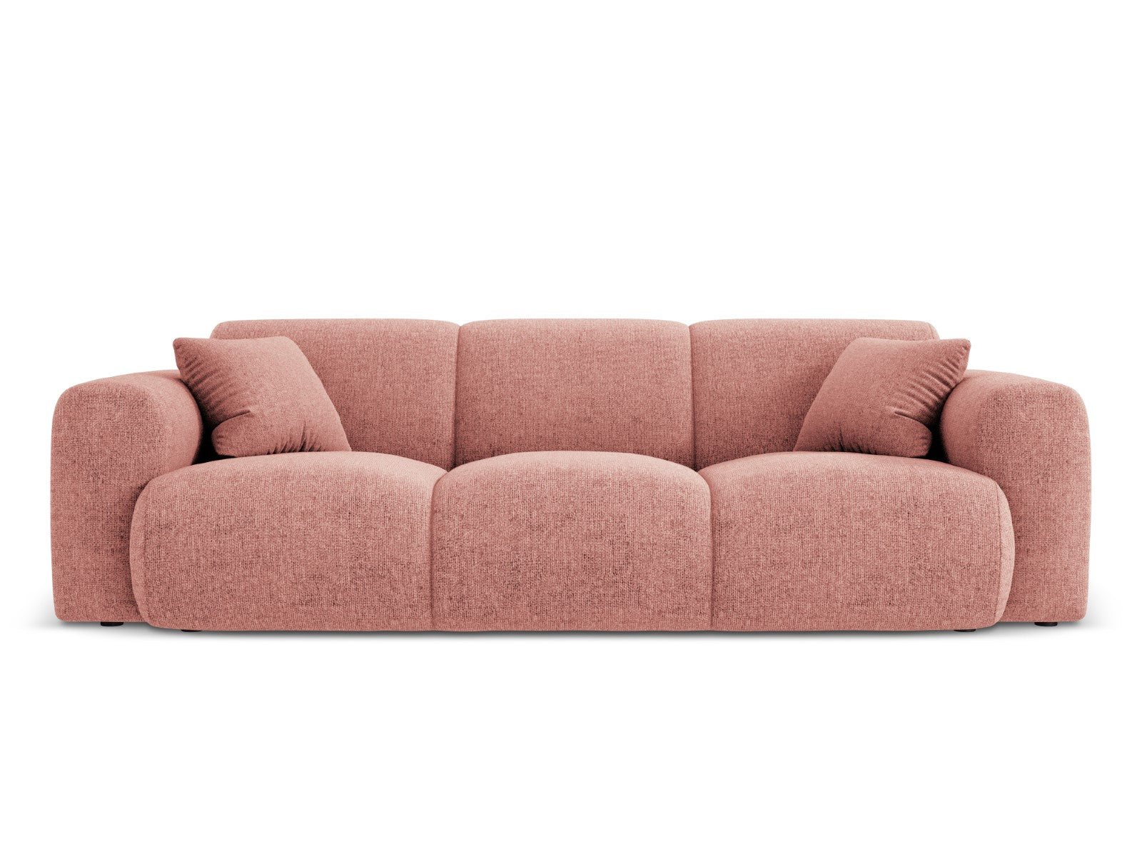 Cosmopolitan Design Bank Nolio 3-zits, chenille, roze - 95x235x72cm