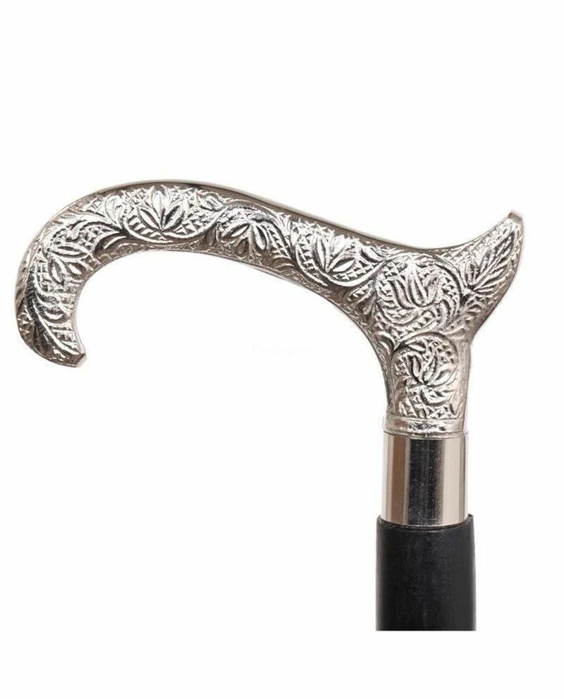 Wandelstok Antieke Stijl Victoriaans Messing Vintage Zilver Cadeau geschenk hulpmiddel