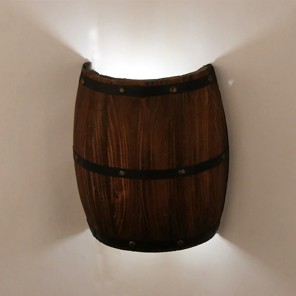 Houten wijn vat lamp wijn ton lamp wijnvat Wandlamp