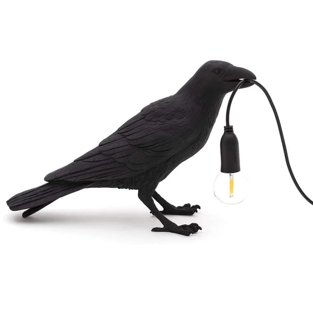 Vogel Lamp – Raaf – Kraai – Bureaulamp – Vogellamp – kamerlamp
