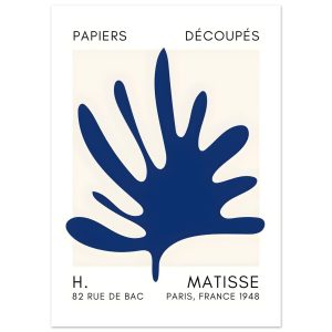Artfulprints Poster Matisse – Coral drift navy blue II – 50×70 cm – Bl Artfulprints Poster Matisse – Coral drift navy blue II – 50×70 cm – Bl