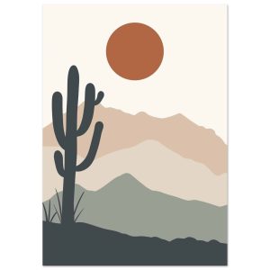 Artfulprints Poster Boho – Western calm – A4 21×29.7 cm – beige