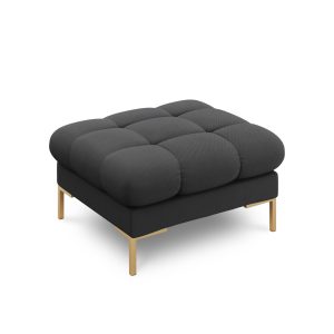 Cosmopolitan Design Poef Bali structurele stof, donkergrijs – 60x60x41 Cosmopolitan Design Poef Bali structurele stof, donkergrijs – 60x60x41