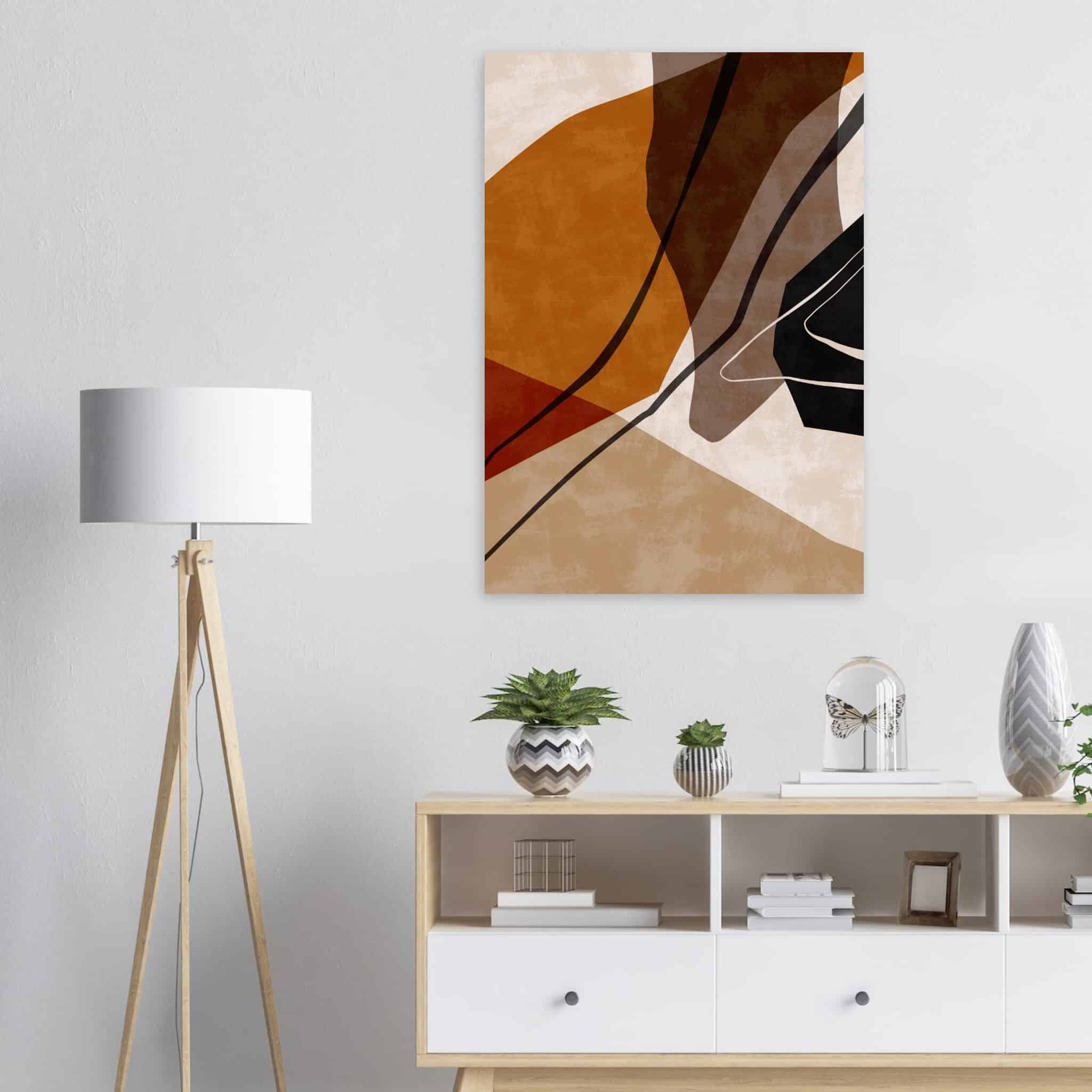 Artfulprints Poster Boho – Warm abstraction - 70x100 cm - Bruin