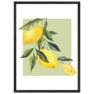 Artfulprints Poster met Lijst Fruits – Lemon tree symphony – 50×70 cm Artfulprints Poster met Lijst Fruits – Lemon tree symphony – 50×70 cm