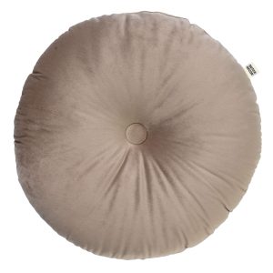 OLLY – sierkussen Ø38 cm – rond velvet – Pumice Stone – beige OLLY – sierkussen Ø38 cm – rond velvet – Pumice Stone – beige