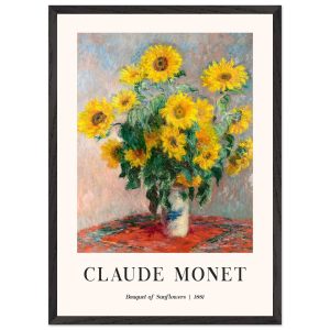 Artfulprints Poster met Lijst Claude Monet – Bouquet of sunflowers – 5