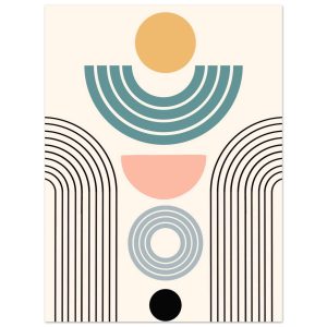 Artfulprints Poster Boho – Modern sunrise – 30×40 cm – Meerkleurig Artfulprints Poster Boho – Modern sunrise – 30×40 cm – Meerkleurig