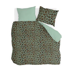 Byrklund – Dekbedovertrek Lazy Leopard – 200×220 cm – Groen Byrklund – Dekbedovertrek Lazy Leopard – 200×220 cm – Groen