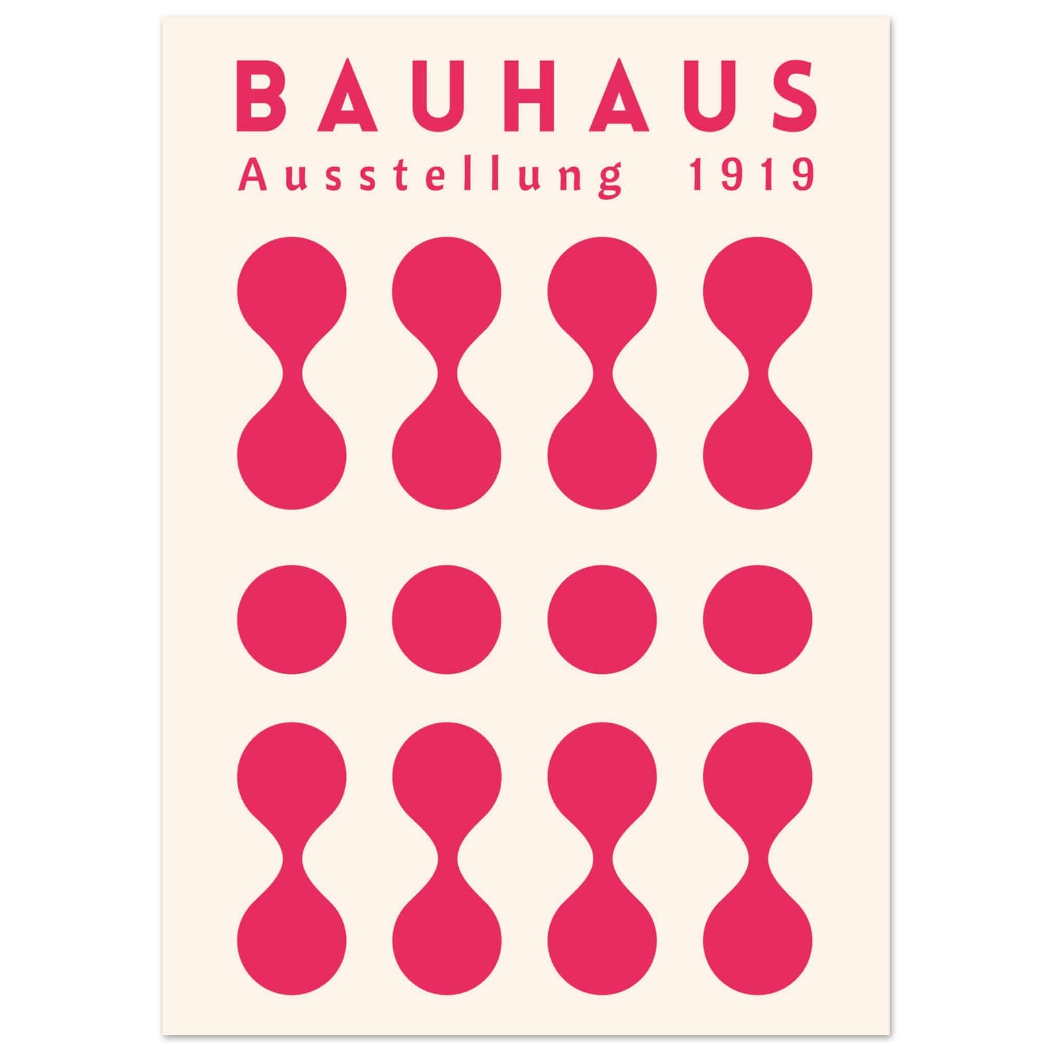 Artfulprints Poster Bauhaus - Ausstellung fuchsia - 50x70 cm - Roze