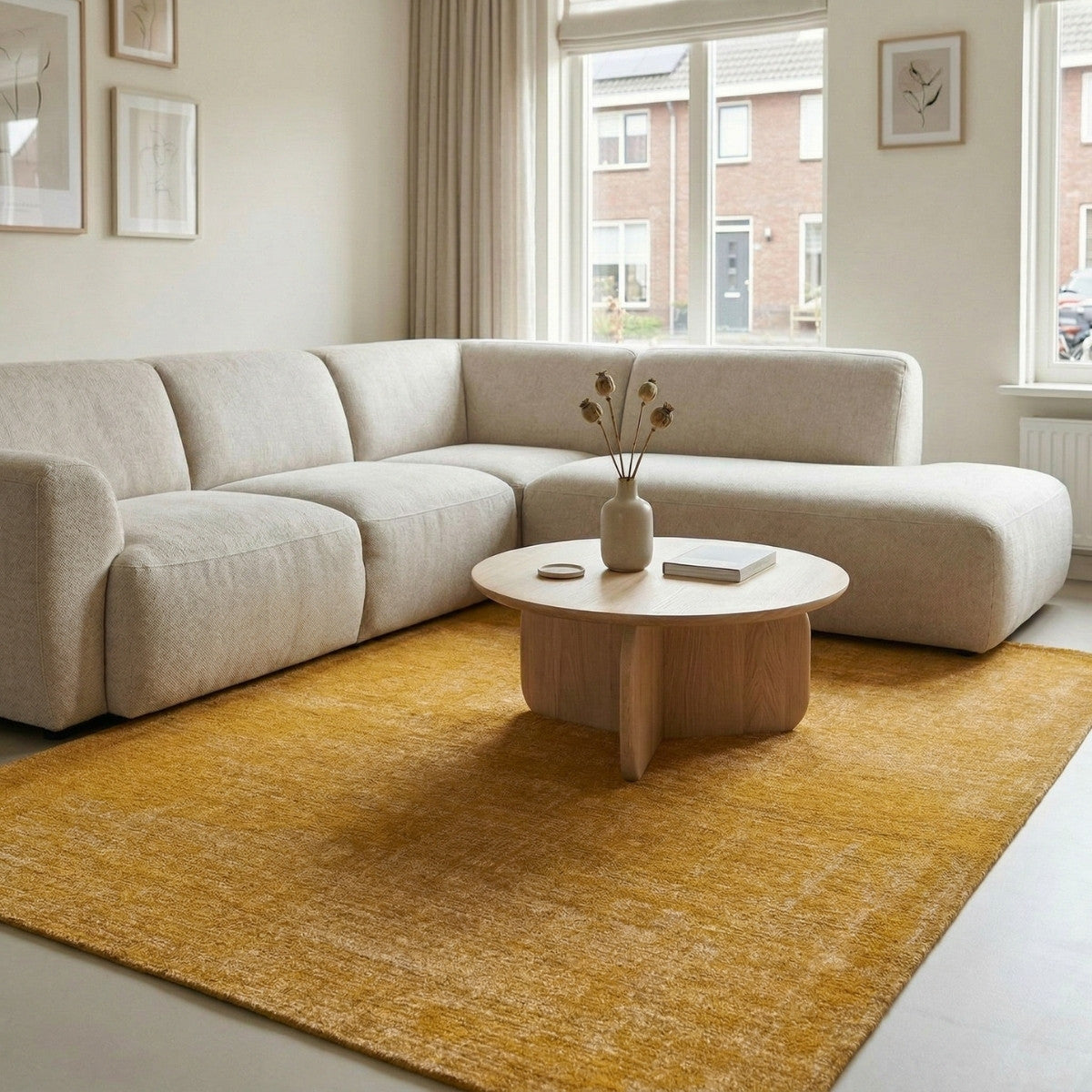 DÉJA Living Vloerkleed Emren - Geel Stof - 155x230cm