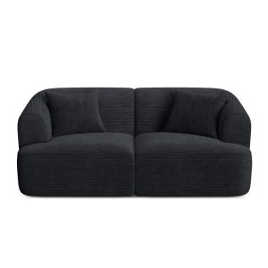 Cosmopolitan Design Modulaire bank Campi 2-zits, ribfluwelen zwart – 9 Cosmopolitan Design Modulaire bank Campi 2-zits, ribfluwelen zwart – 9