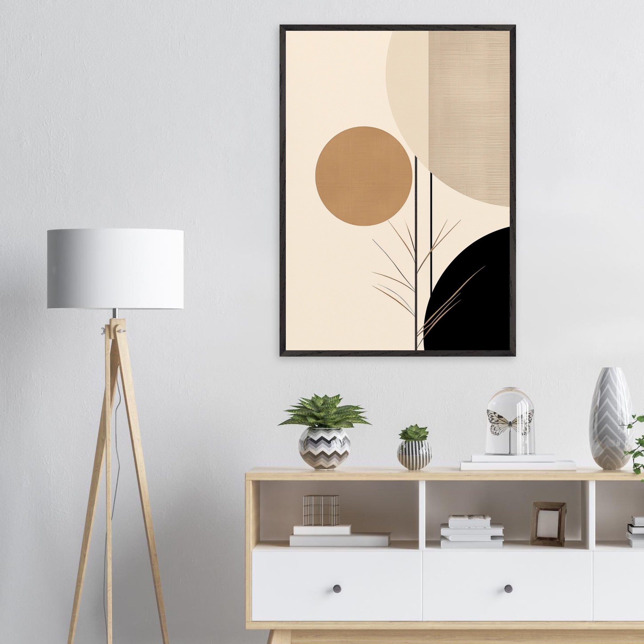 Artfulprints Poster Japandi abstract II - 70x100 cm - Meerkleurig