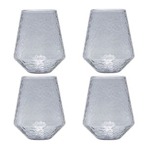 Brût Homeware | Waterglas Claude | Set van 4 | Wijnglas | 400ML | grij Brût Homeware | Waterglas Claude | Set van 4 | Wijnglas | 400ML | grij