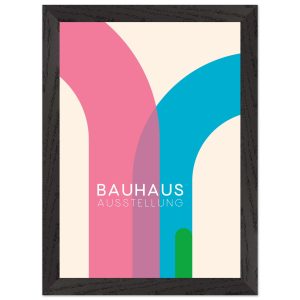 Artfulprints Poster met Lijst Bauhaus – Ausstellung – A4 21×29.7 cm –